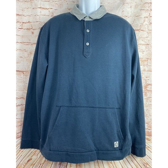 Linksoul Mens XL Navy Blue Polo Pullover Sweatshirt Long Sleeve Golf Long-Sleeve - Picture 2 of 8